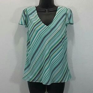 axcess blouse women's size medium striped *